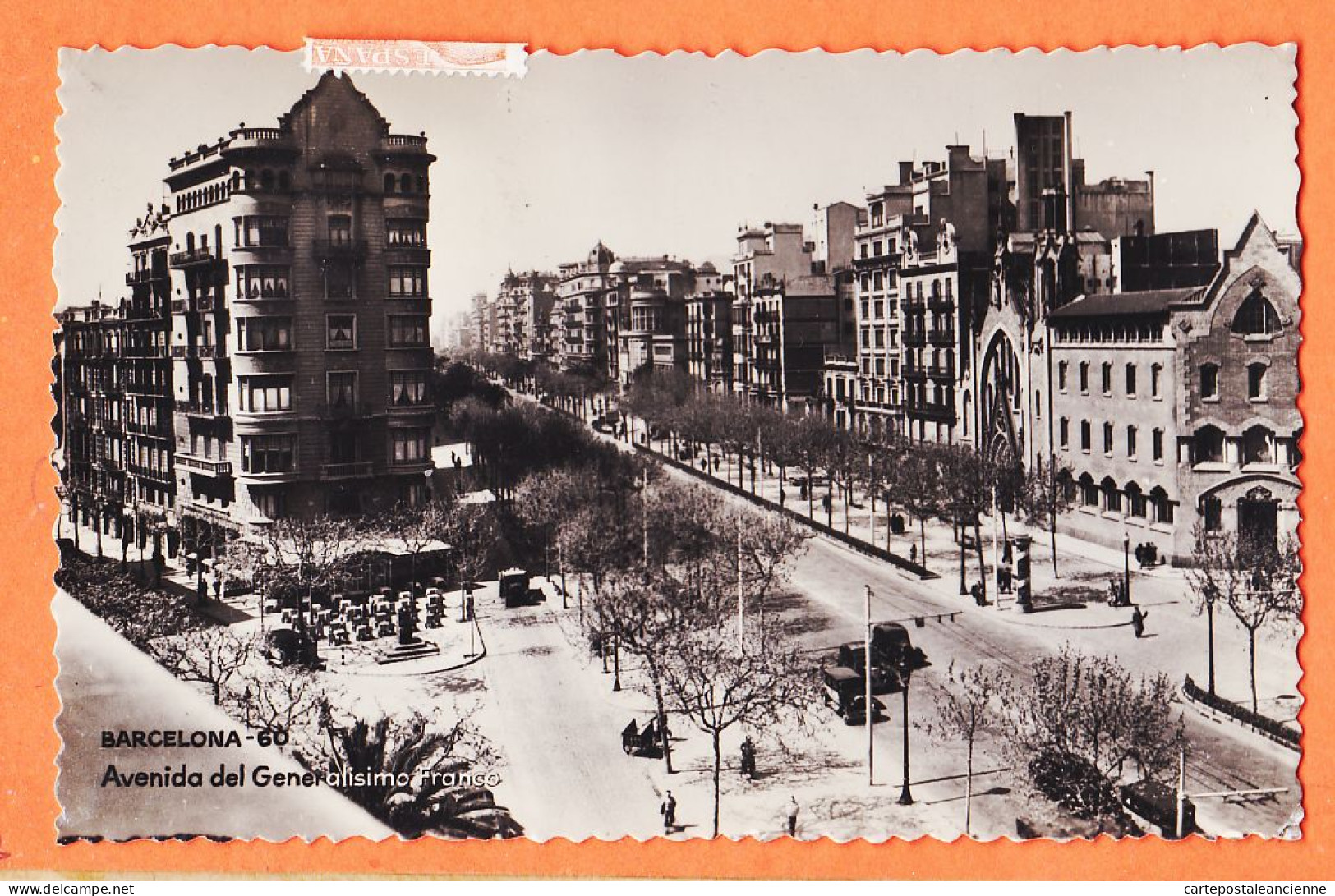 27262 / ⭐ BARCELONA ◉ Avenida Del Generalisimo FRANCO 1956 MORIN à Jeanine DENAT Banque France Metz ◉ Photo-Bromure 60 - Barcelona