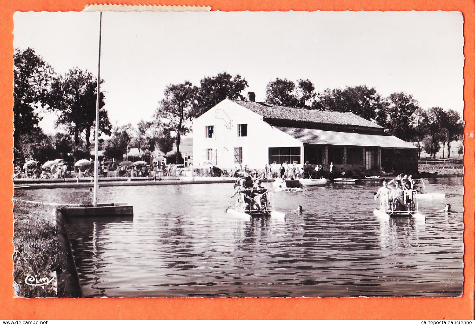 27241 / ⭐ BOURBONNE-les-BAINS 51-Haute Marne Pedalo Lac MEZELLE à 1955 M. Mme DENAT Instituteurs Engomer-COMBIER 10 - Bourbonne Les Bains