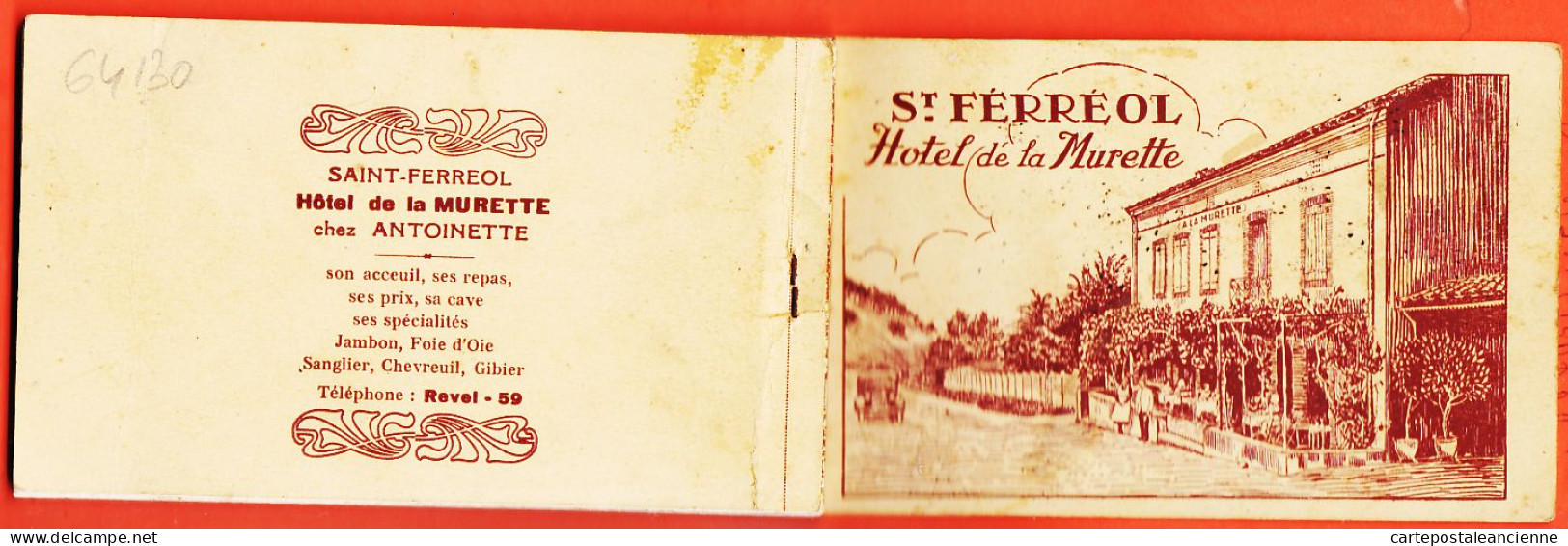 27330 / ♥️ ⭐ 31-SAINT-FERREOL ◉ Carnet 13CP/14 Toutes Scannées Hotel MURETTE Chez ANTOINETTE 0 Jeanne MAFFRE Cruzy ◉ - Saint Ferreol