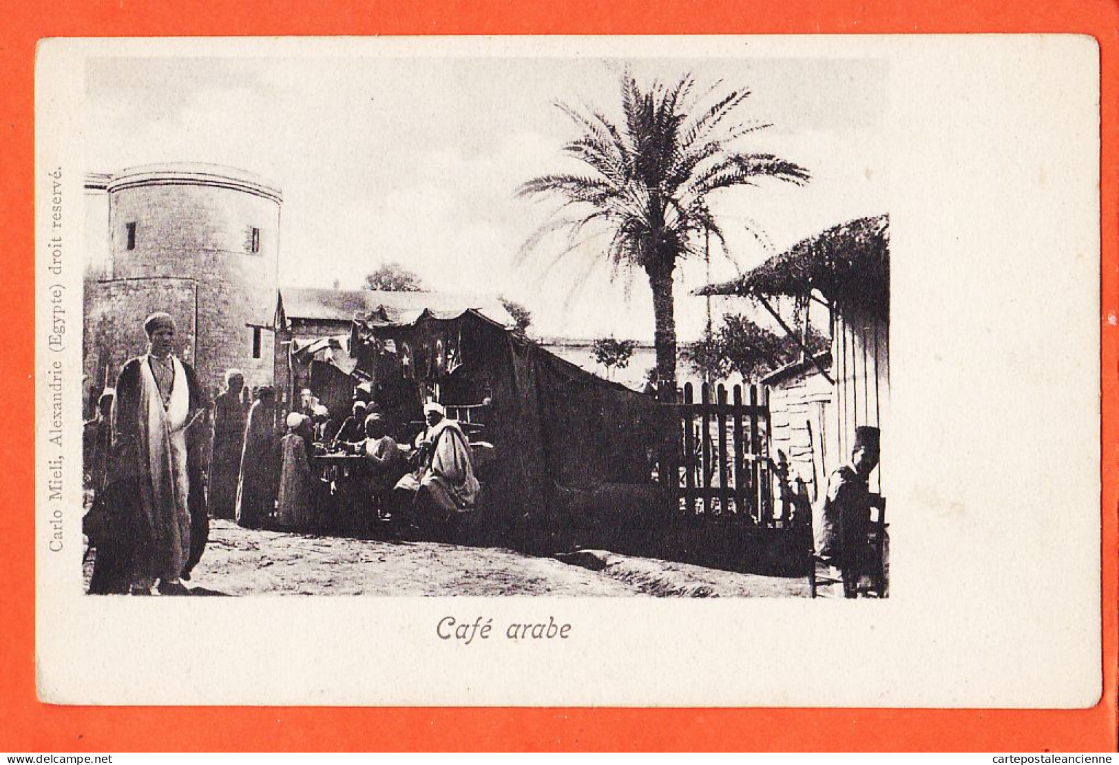 27229 / ⭐ ♥️  Petit Metier Egypte Café Arabe 1890s -Carlo MIELI Alexandrie - Personen