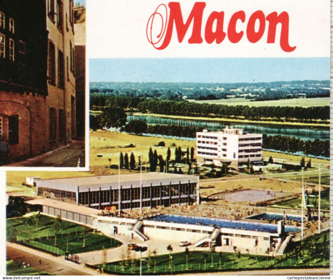 27007 / ⭐ MACON 71-Saone Et Loire Souvenir De.. Multivues Dont Nouvelle PISCINE Flamme Postale 1987 Editions COMBIER - Macon