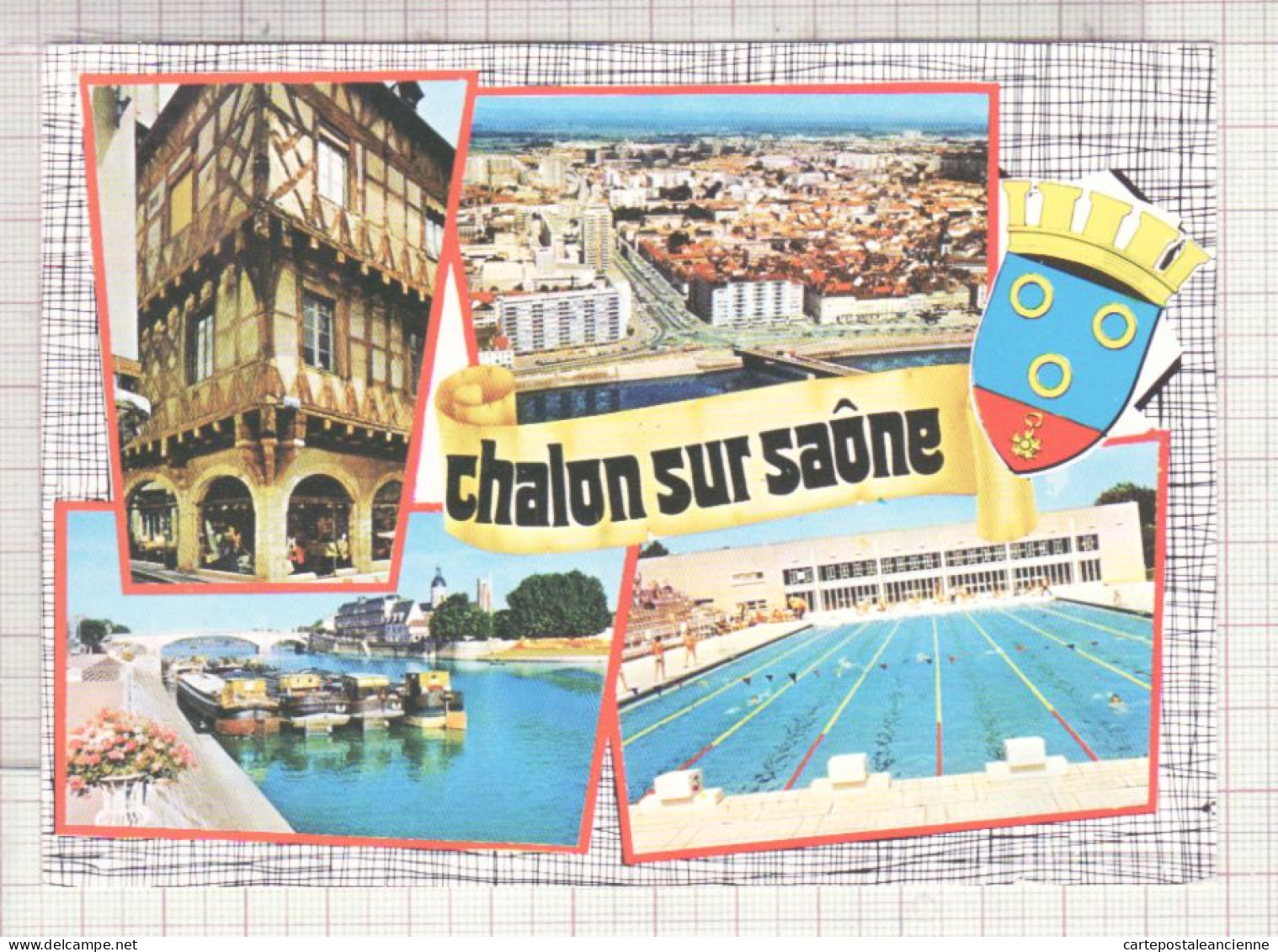 27111 / ⭐ CHALON-sur-SAONE 71-Saone Et Loire  Multivues Dont Piscine Flamme Poste Ville Editions COMBIER - Chalon Sur Saone