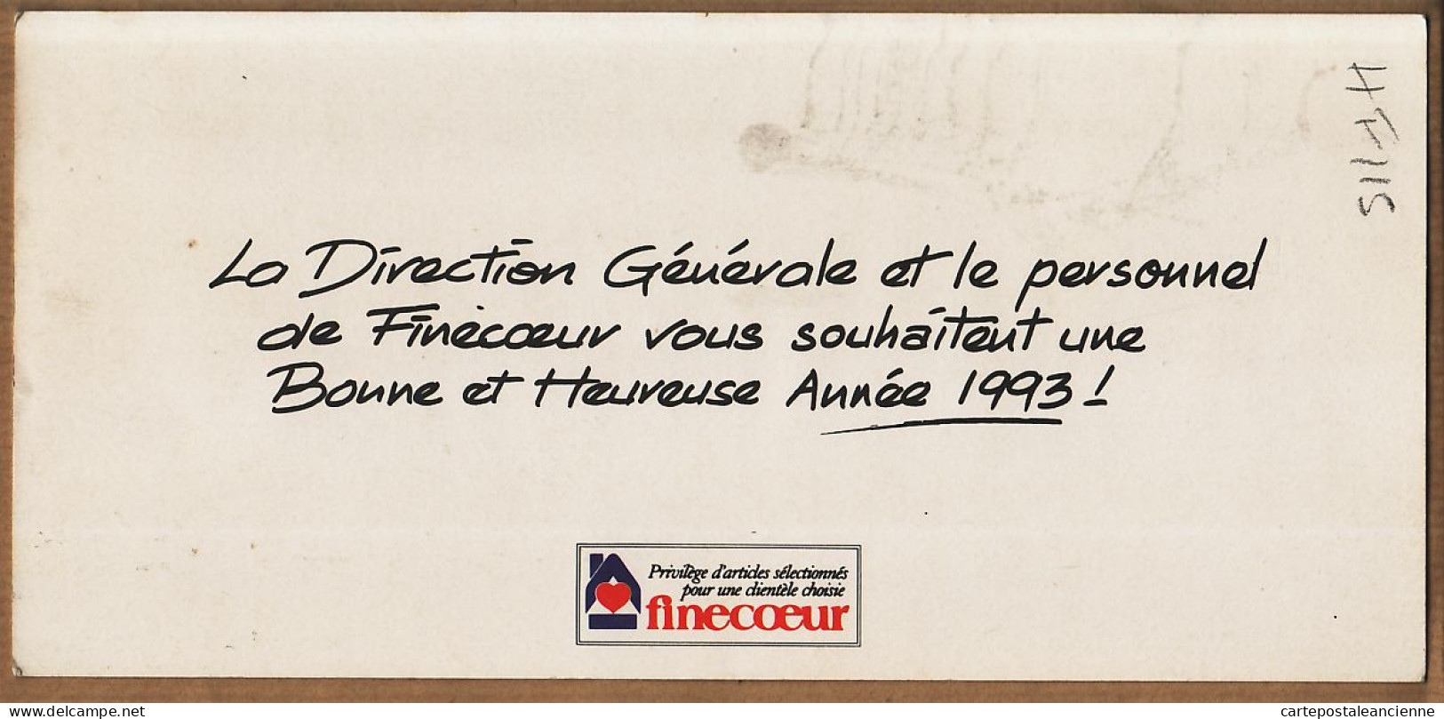 27379 / ⭐ FINECOEUR BONNE Et HEUREUSE ANNEE 1993 Direction Générale Et Le Personnel Cppub - New Year