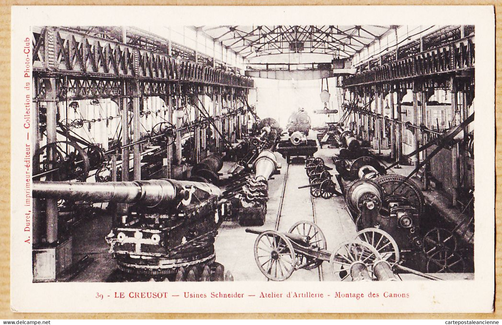 27099 / ⭐ LE CREUSOT (71) Usine SCHNEIDER Atelier D' Artillerie Montage Des Canons 1910s DURET Photo-Club 39 - Le Creusot