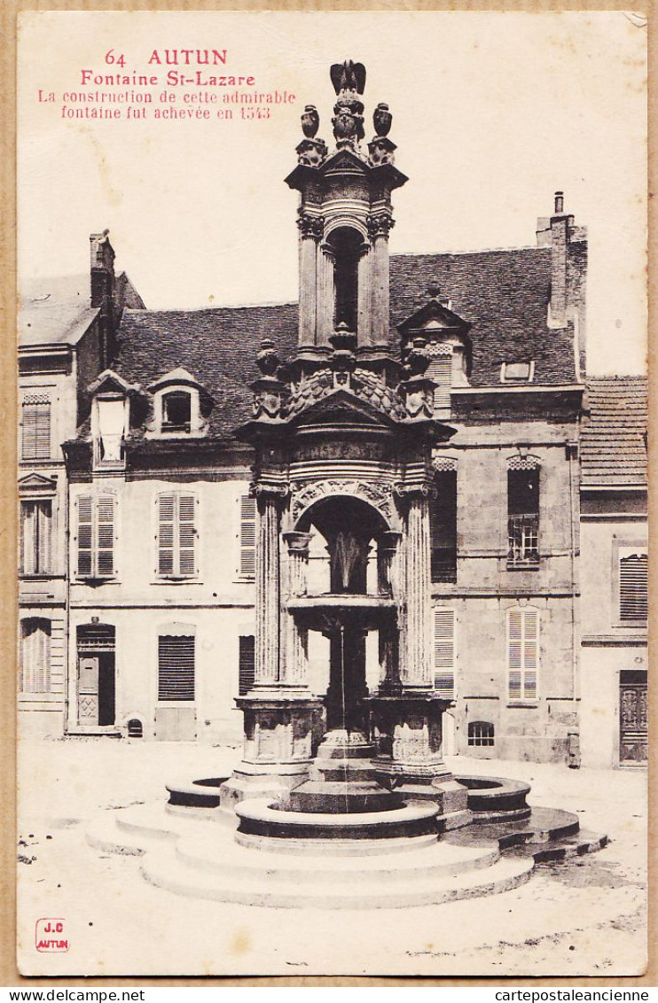 27140 / ⭐ 71-AUTUN Admirable Fontaine SAINT-LAZARE Achevée En 1543 à DASQUE Gendarmerie Villeréal-J.C 64 - Autun