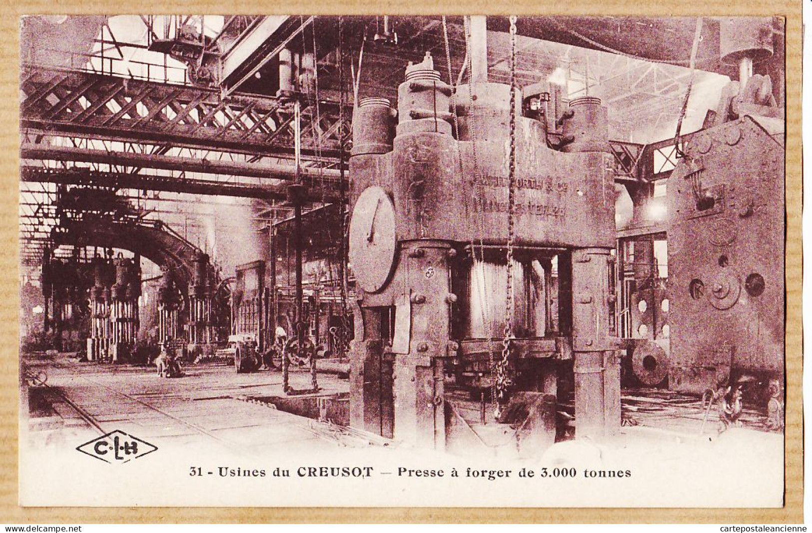 27104 / ⭐ Etat Parfait-Usine 71-LE CREUSOT Presse à Forger De 3000 Tonnes 1910s Etablissement LARDIER Besançon Doubs 3 - Le Creusot