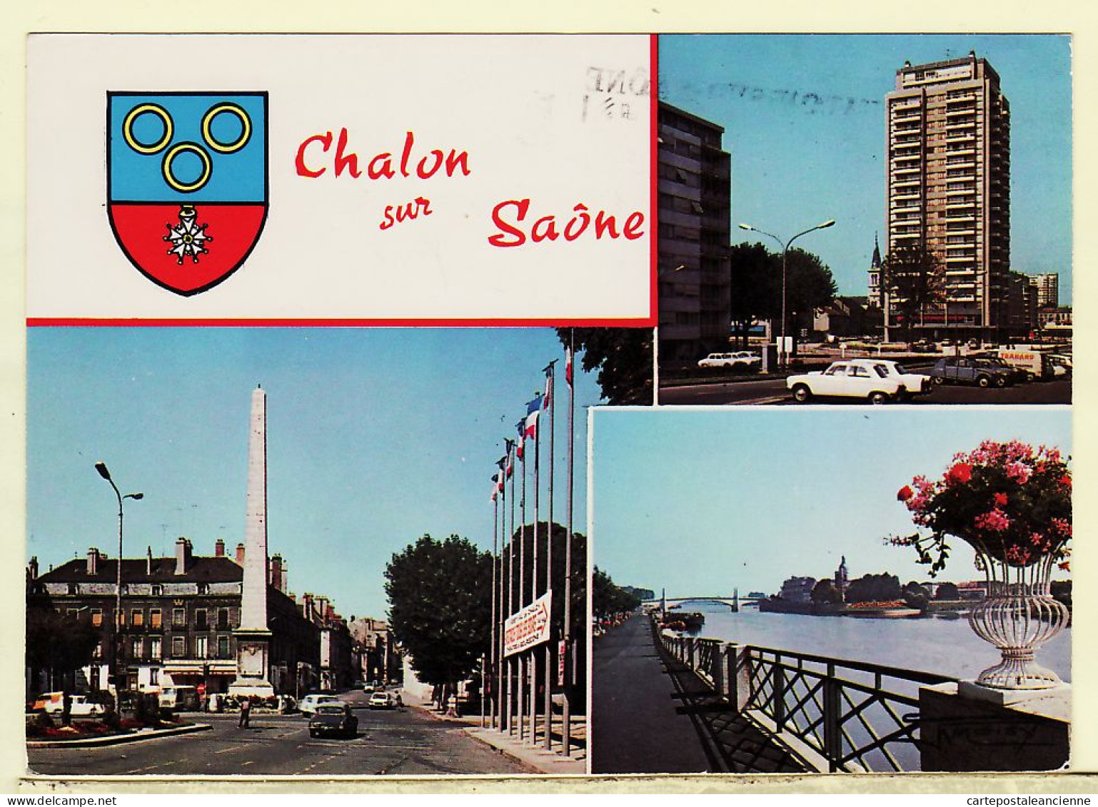 27058 / ⭐ 71-CHALON-sur-SAONE Tour Immeuble Colonne Multivues Flamme Foire Millenaires 17.08.1970- Photo MOISSY 8 - Chalon Sur Saone