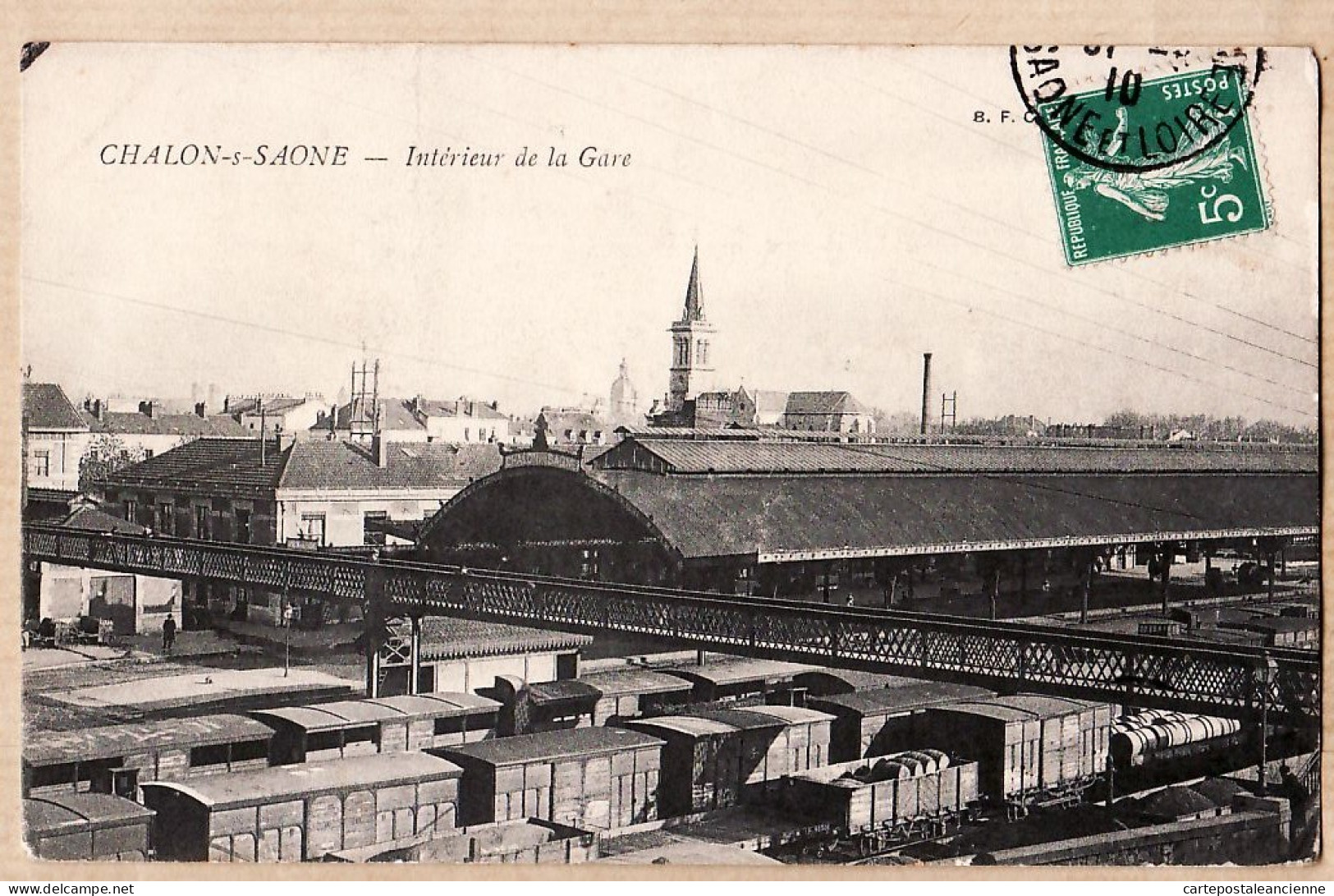 27119 / ⭐ 71-CHALONS-sur-Saône-Loire Intérieur De La Gare Wagons Marchandises 29-08-1910 à AUGER Saint-Etienne - Chalon Sur Saone