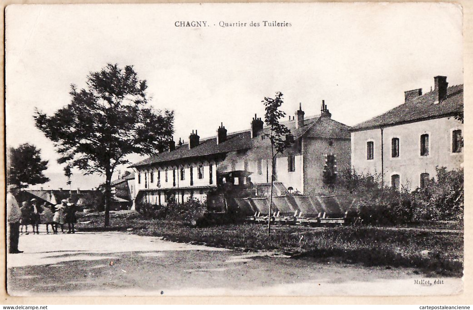 27129 / ⭐ ♥️ 71-CHAGNY Tampon SERVICE MILITAIRE CHEMINS FER Commissaire GARE Quartier Des TUILERIES 1915s WW1 - Chagny