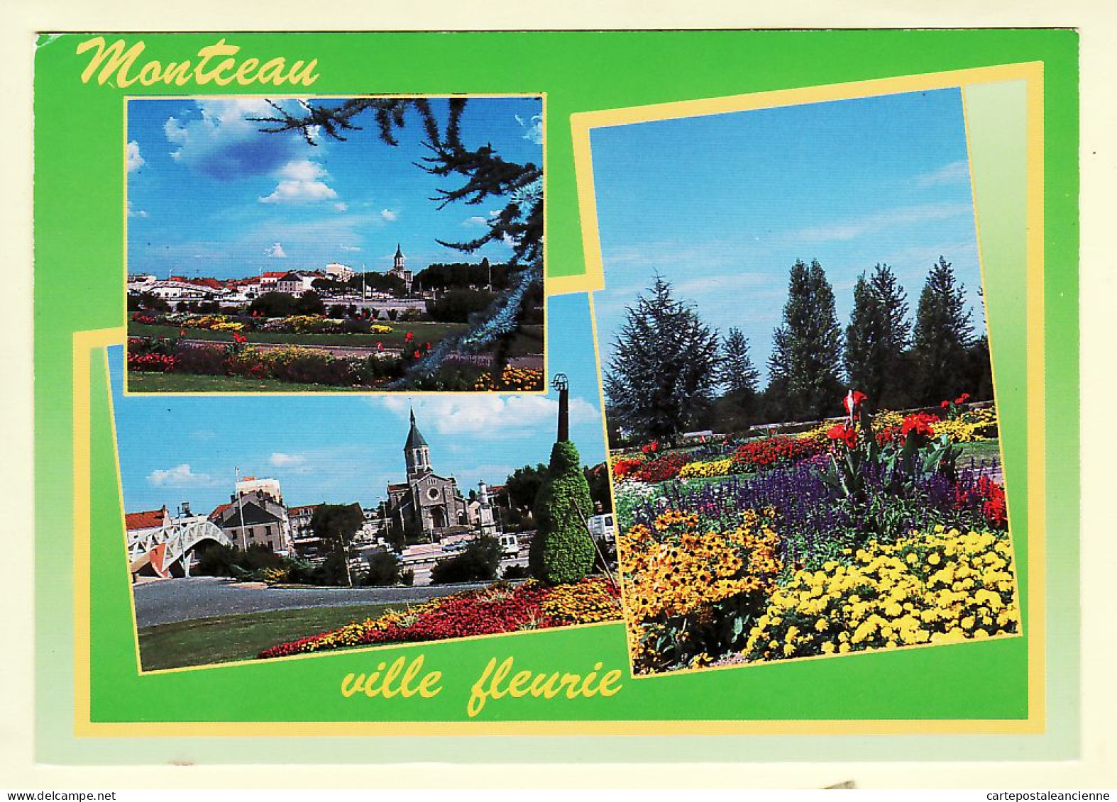 27056 / ⭐ 71-MONTCEAU MINES Bourgogne Multivues 2em Place Concours Regional 1989 Postée SANVIGNES 22.08.1992  - Montceau Les Mines