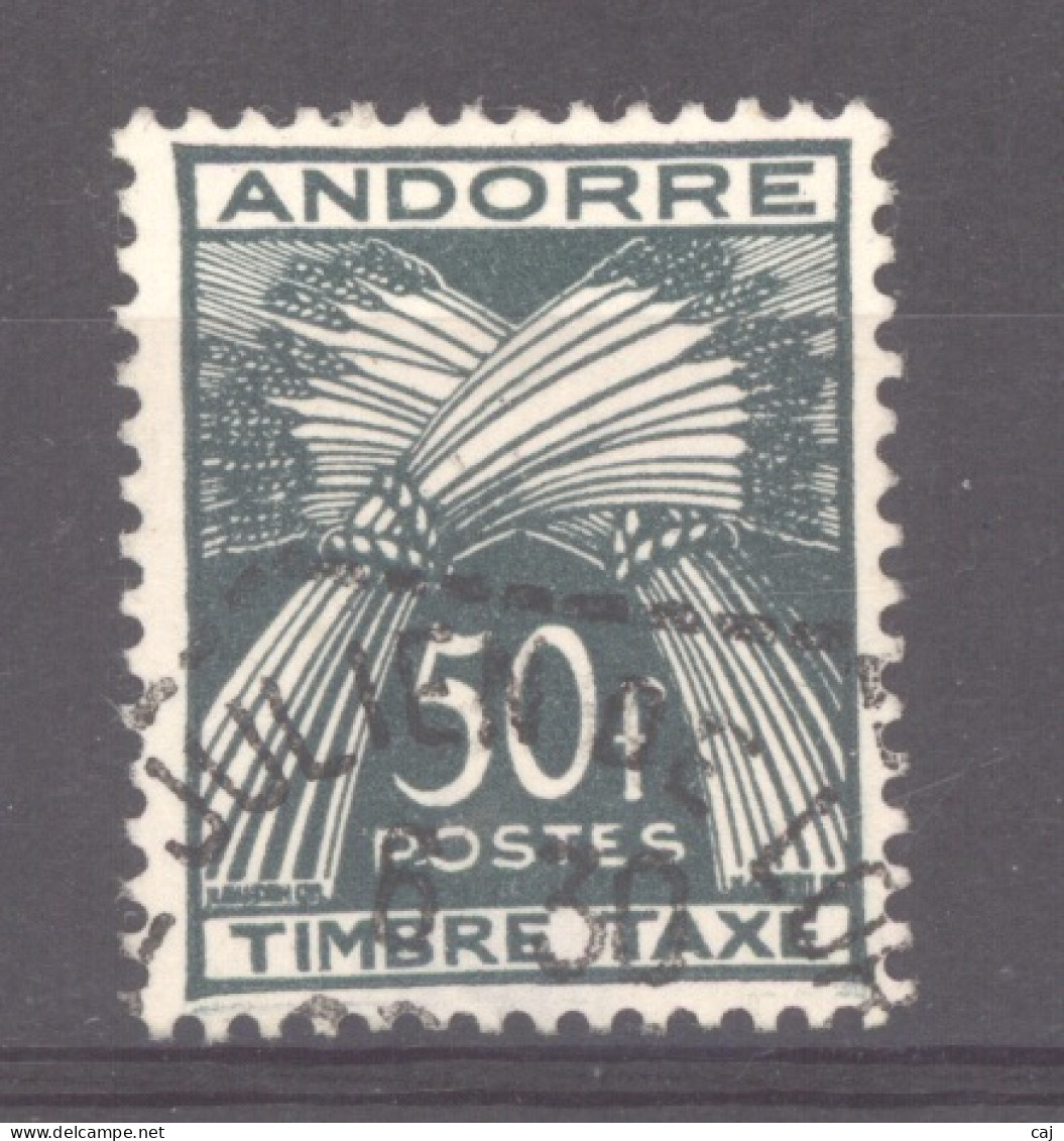 Andorre   -  Taxe  :  Yv  40  (o) - Used Stamps