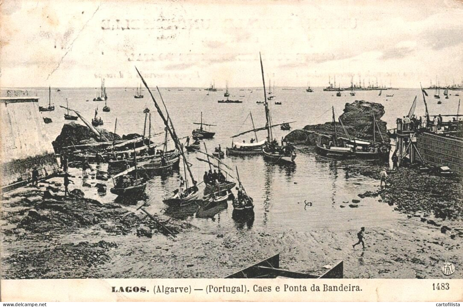 LAGOS, Algarve - Caes E Ponta Da Bandeira  ( 2 Scans ) - Faro
