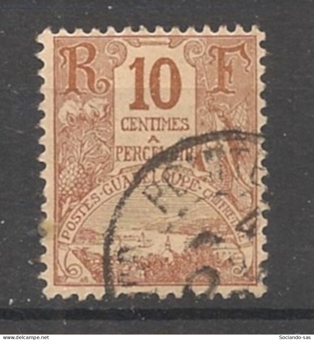 GUADELOUPE - 1904 - Taxe TT N°YT. 16 - 10c Brun-jaune - Oblitéré / Used - Used Stamps