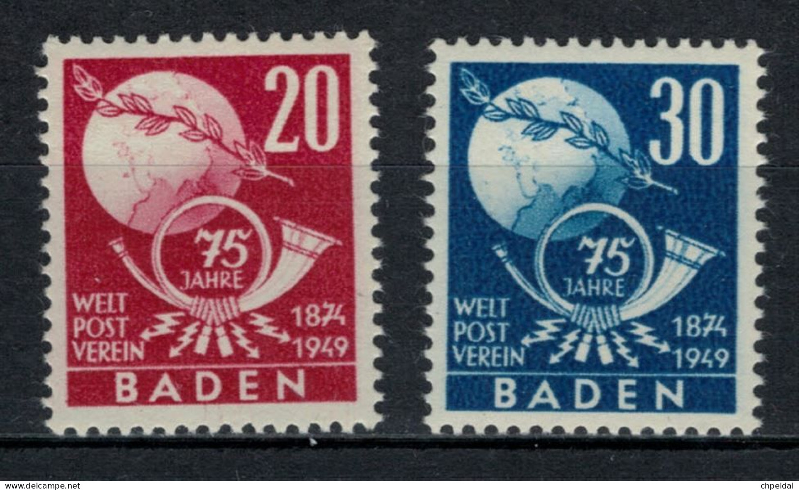 Franz. Zone 1949 Baden - Mi/YT 56/57 ** Postfrisch MNH - YT 19,50 Euro - Bade