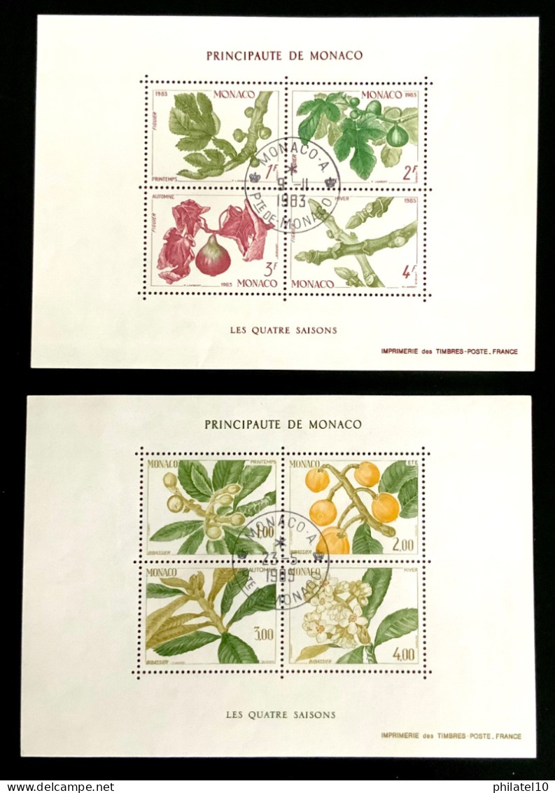 1983 / 1985 NMONACO BF 26 / BF 31 - LES QUATRE SAISONS - Unused Stamps