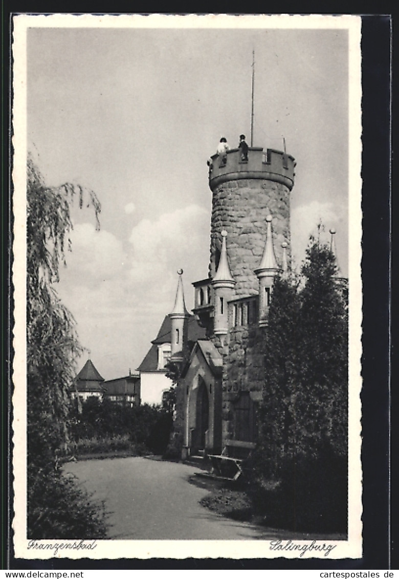 AK Franzensbad, Besucher Auf Der Salingburg  - Tchéquie