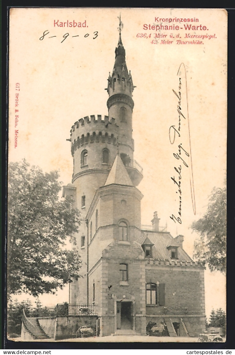 AK Karlsbad, Kronprinzessin Stephanie-Warte  - Czech Republic