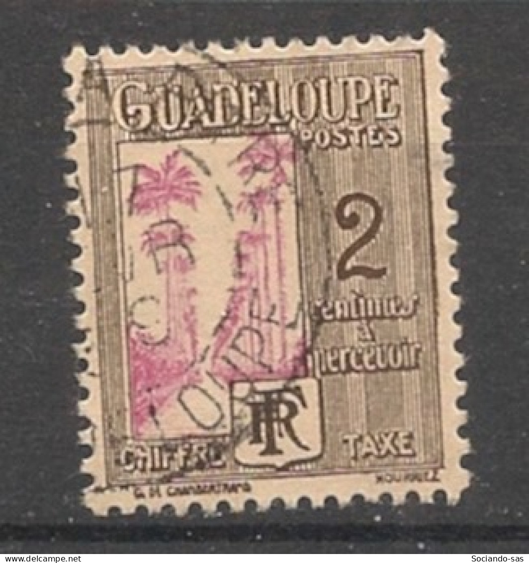 GUADELOUPE - 1928 - Taxe TT N°YT. 25 - 2c Brun Et Lilas - Oblitéré / Used - Gebraucht