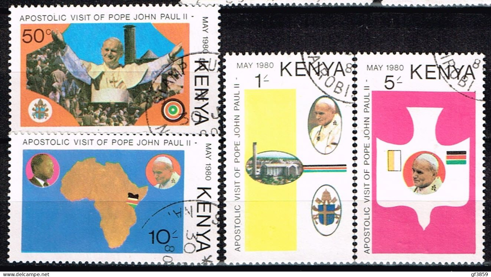 KENYA / Oblitérés/Used / 1980 - Visite Du Pape Jean Paul II - Kenia (1963-...)