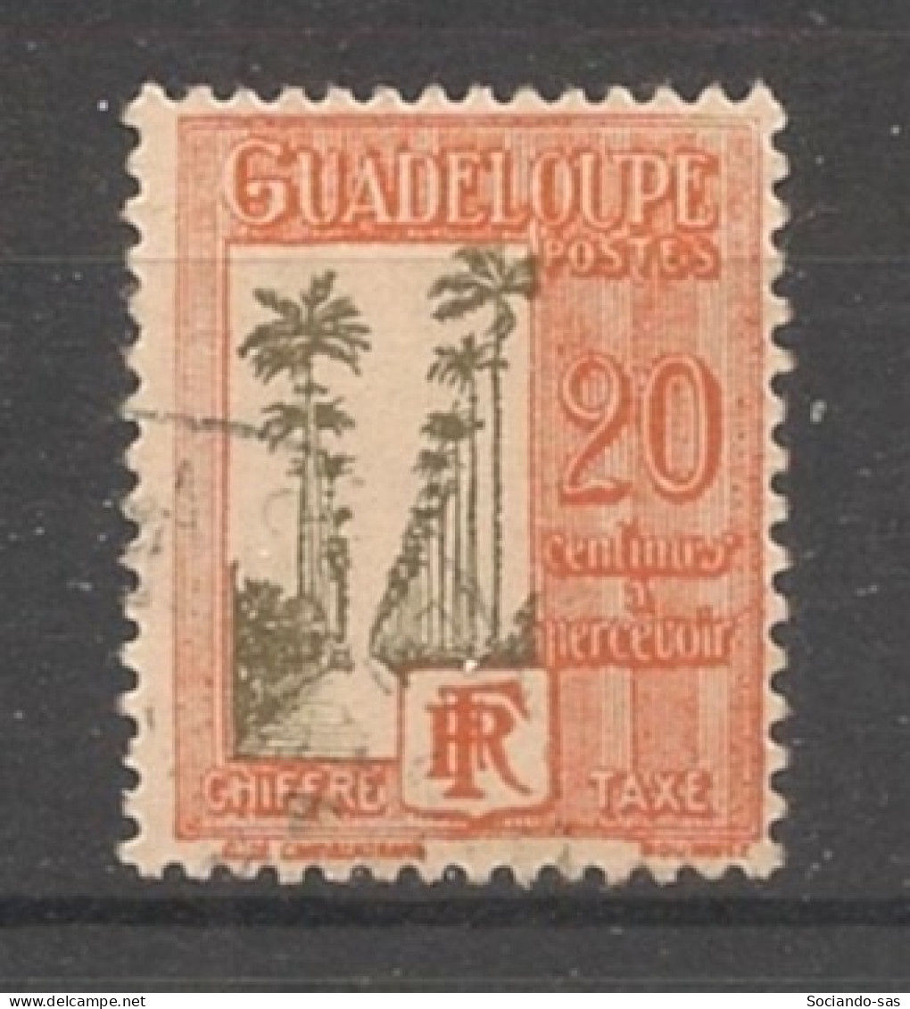 GUADELOUPE - 1928 - Taxe TT N°YT. 30 - 20c Rouge Et Olive - Oblitéré / Used - Gebraucht