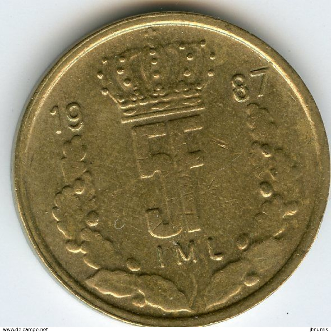 Luxembourg 5 Francs 1987 KM 60 - Luxemburg