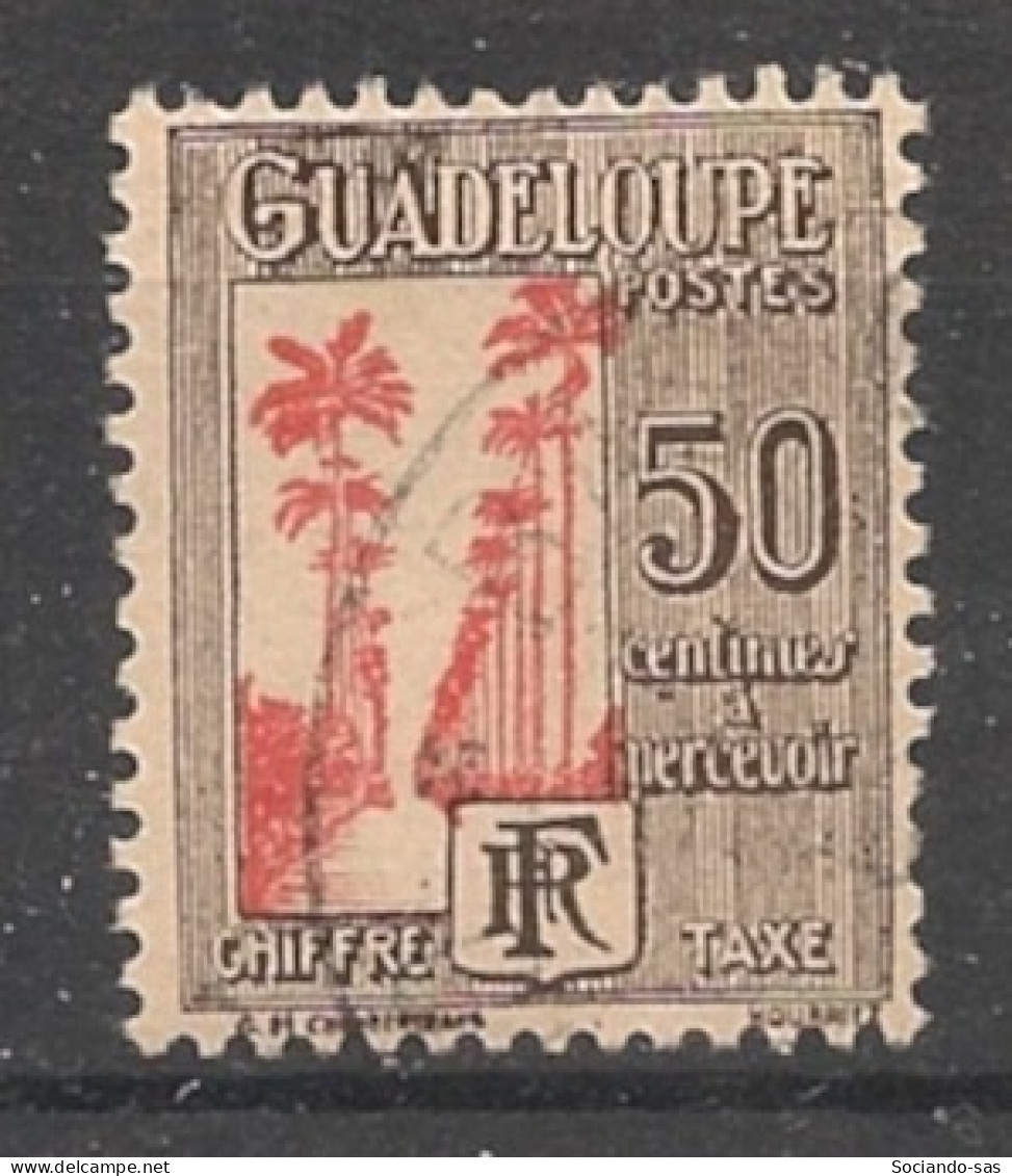 GUADELOUPE - 1928 - Taxe TT N°YT. 33 - 50c Brun Et Rouge - Oblitéré / Used - Gebruikt
