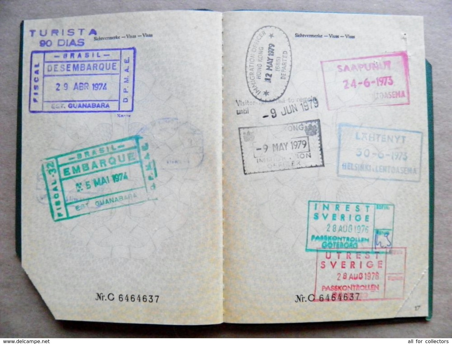 reisepass passport germany deutschland 1971 bremen