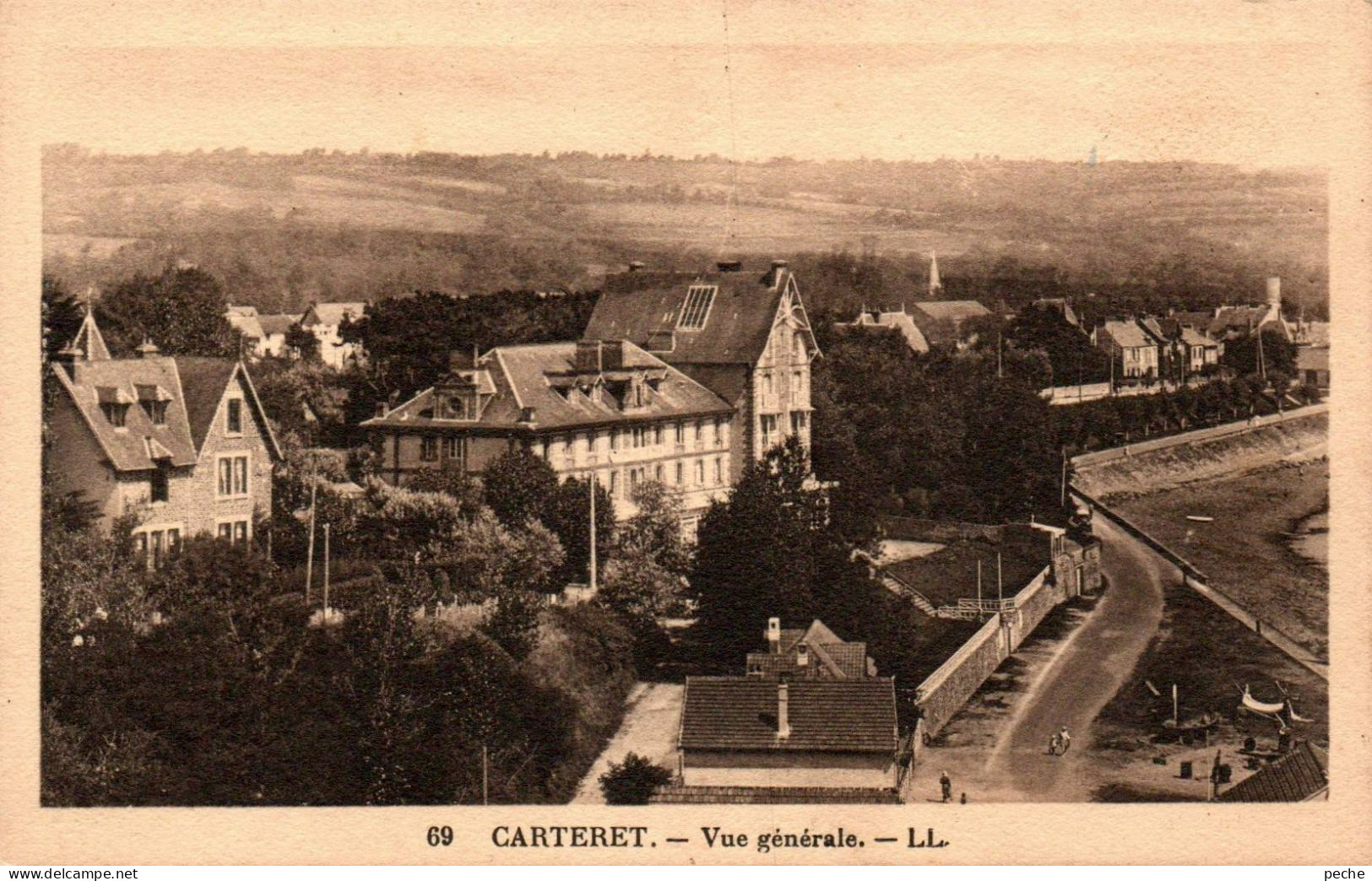 N°3079 W -cpa Carteret -vue Générale- - Carteret