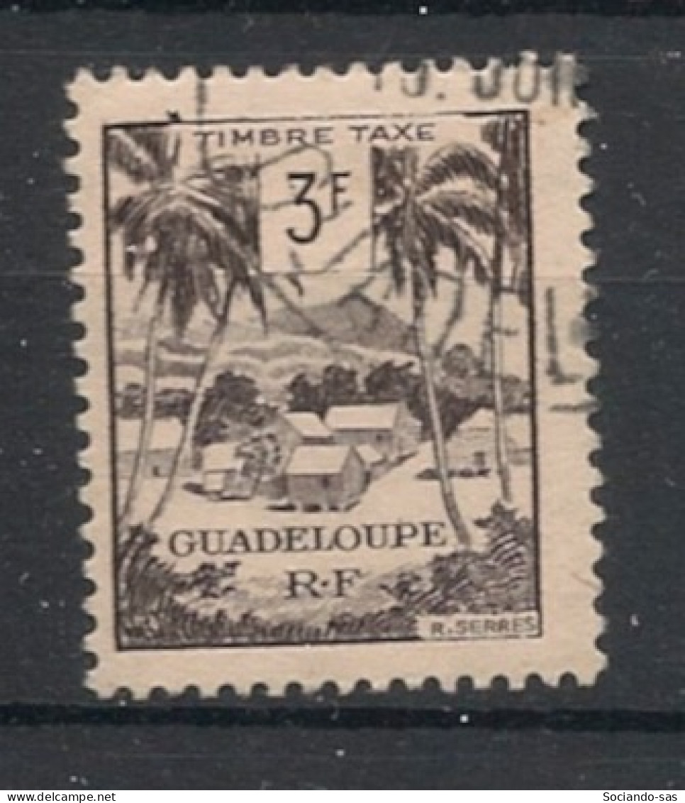 GUADELOUPE - 1947 - Taxe TT N°YT. 46 - 3f Brun-noir - Oblitéré / Used - Oblitérés