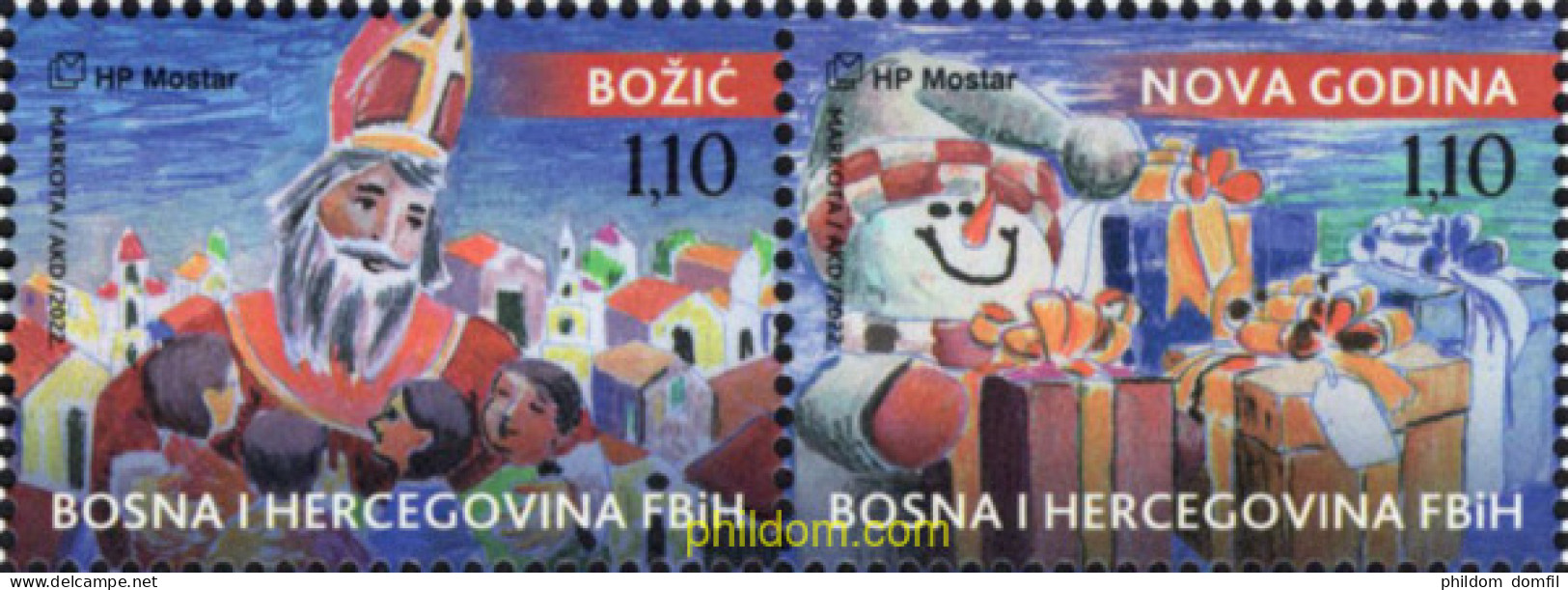 698783 MNH BOSNIA-HERZEGOVINA. Adm Croata 2022 NAVIDAD - Bosnie-Herzegovine