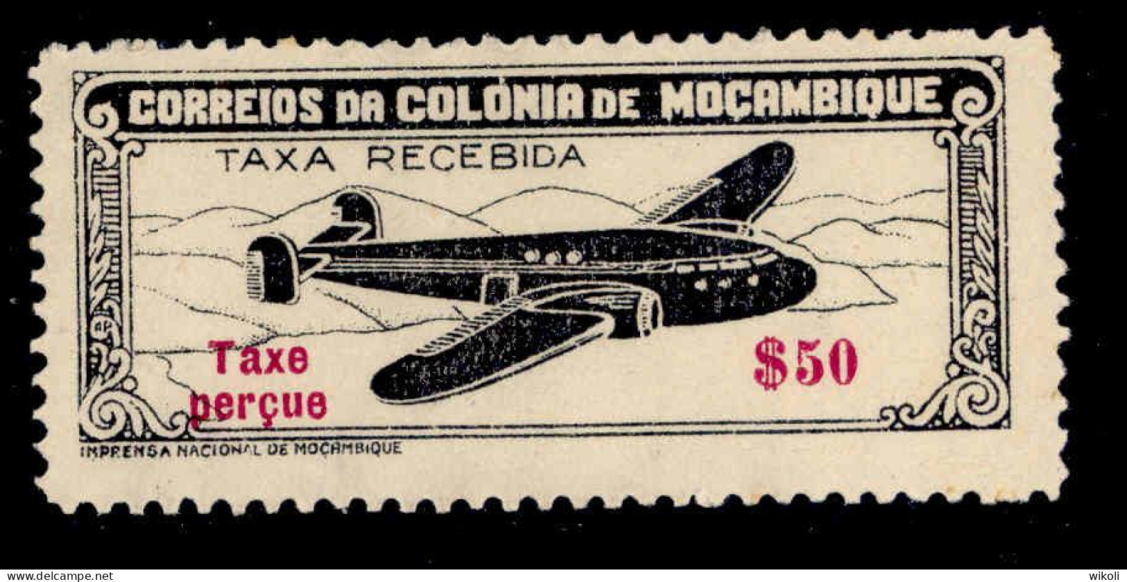 ! ! Mozambique - 1947 Air Mail 0$50 - Af. CA 16 - MNH - Mozambique