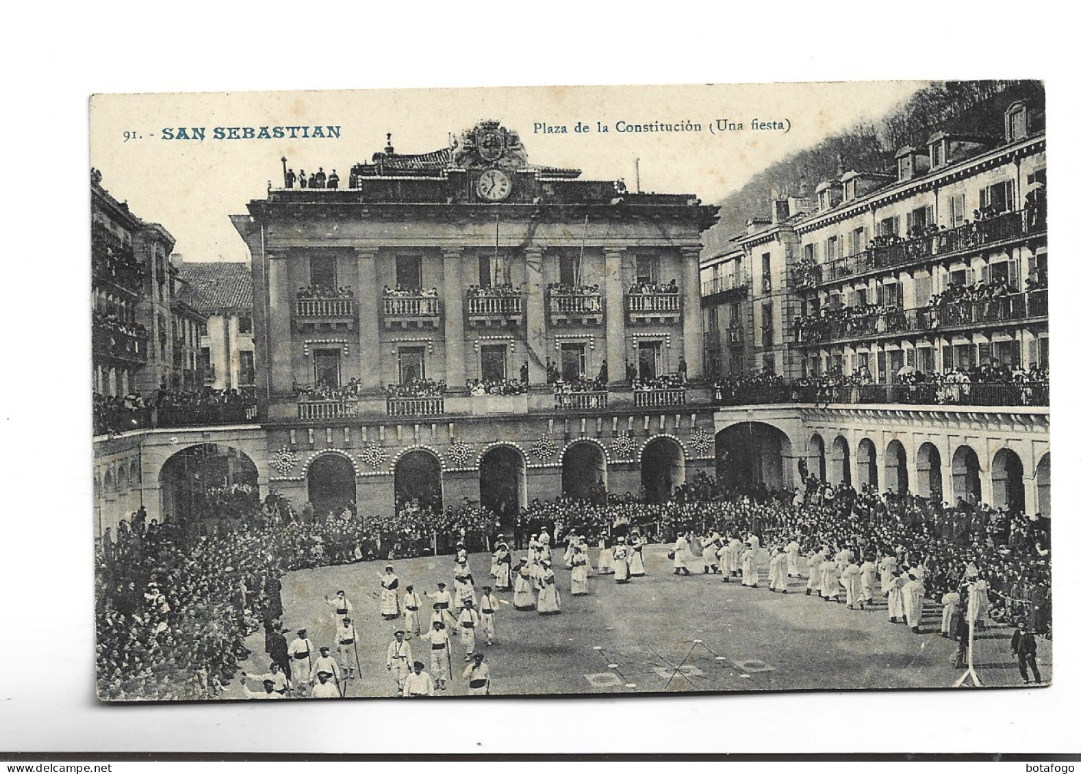 CPA   SAN SEBASTIANPAZA DE LA CONSTITUCION En 1923! - Guipúzcoa (San Sebastián)
