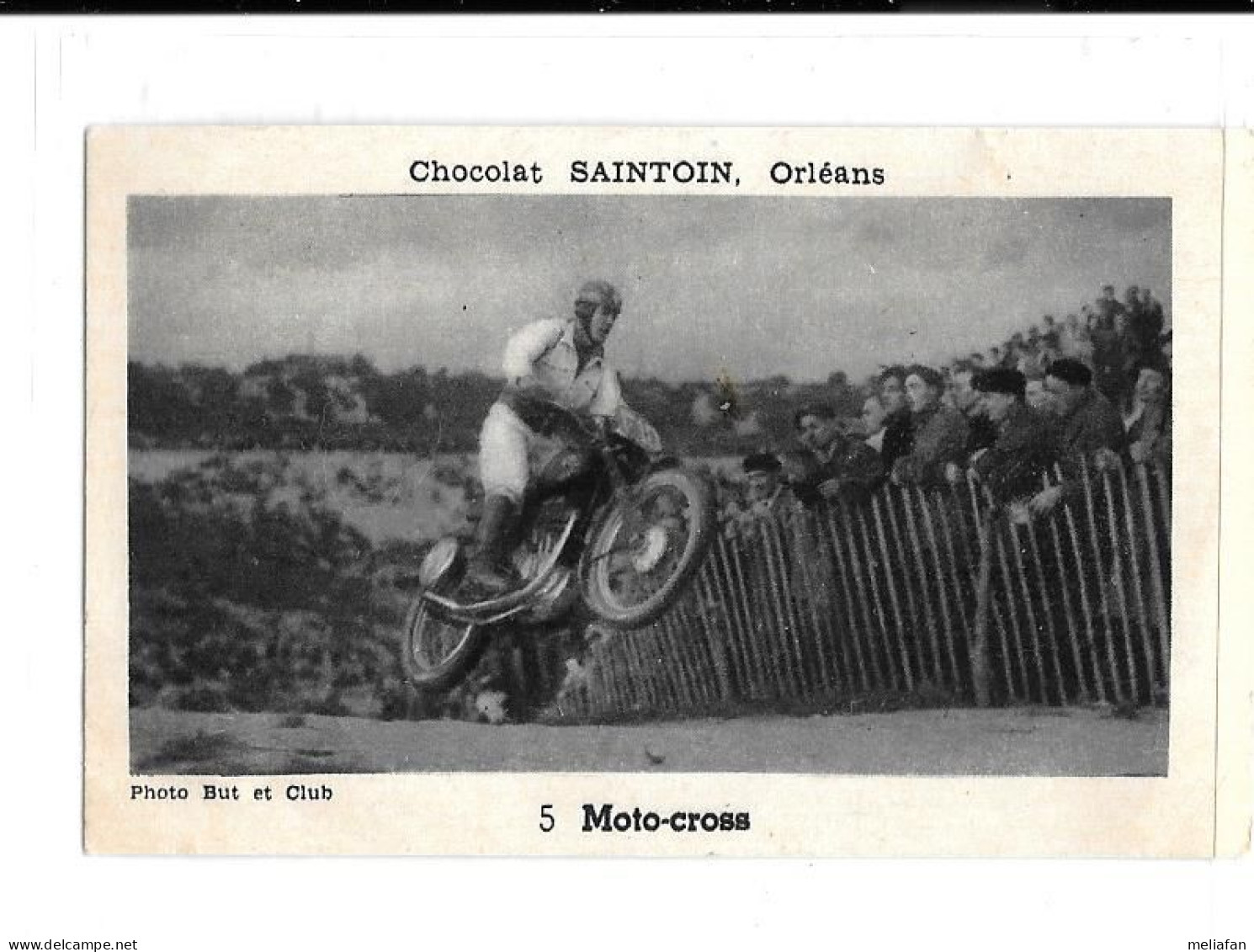 ED84 - CHROMO CHOCOLAT SAINTOIN ORLEANS - MOTO CROSS - FORMAT 9.5 X 6 CM - Other & Unclassified