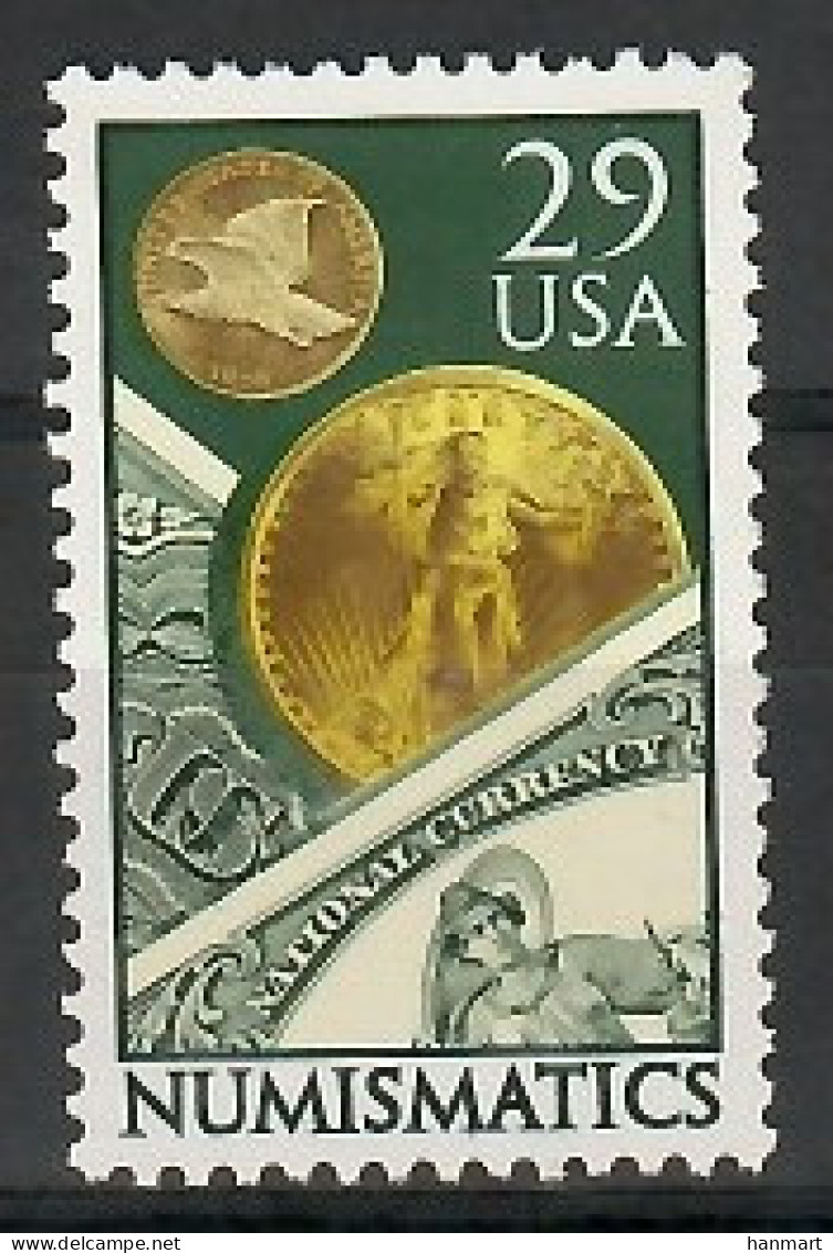 United States Of America 1991 Mi 2161 MNH  (ZS1 USA2161) - Coins