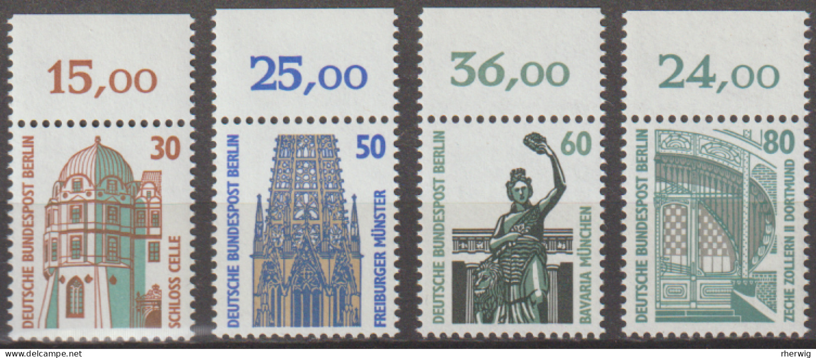 Berlin, 1987,  Nr. 793-796 ** Sehenswürdigkeiten (I) 4 Marken Je Mit Oberrand - Neufs