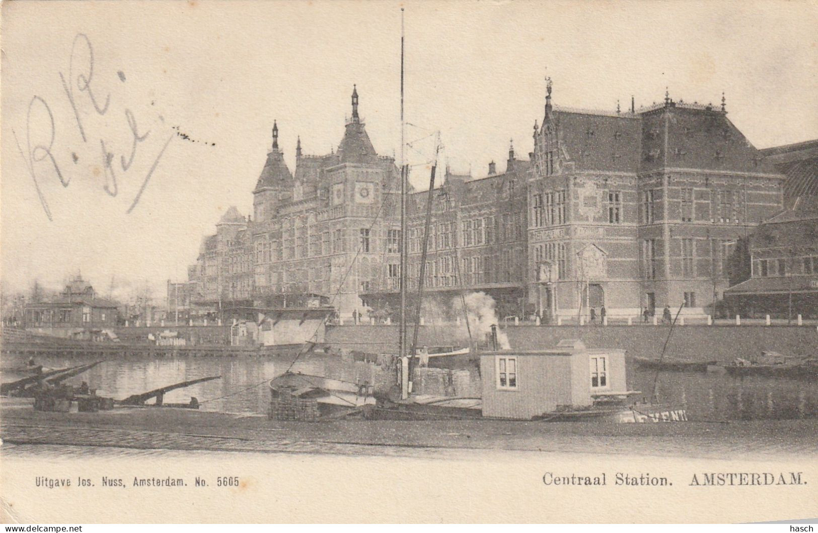 4936 14 Amsterdam, Centraal Station. (Linksonder Een Kleine Vouw)  - Amsterdam