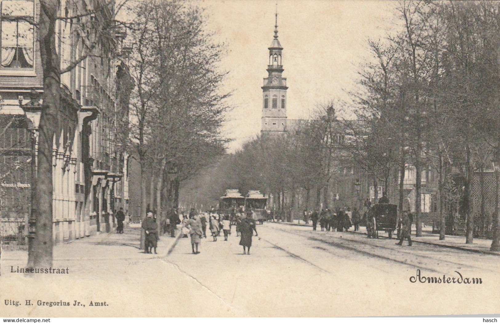 4936 11 Amsterdam, Linaeusstraat. 1903. (Onderkant Een Vouw)  - Amsterdam
