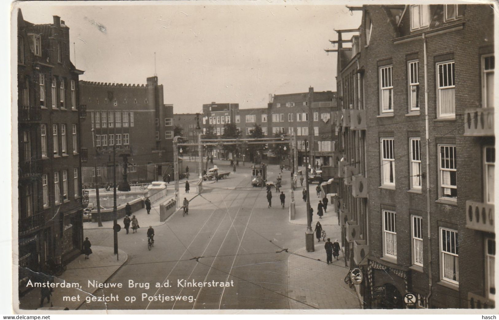 4936 3 Amsterdam, Nieuwe Brug A.d. Kinkerstraat Met Gezicht Op Postjesweg. 1938. (Diverse Vouwen)  - Amsterdam