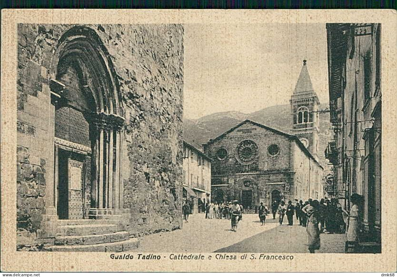 GUALDO TADINO ( PERUGIA ) CATTEDRALE E CHIESA DI S. FRANCESCO - EDIZ. ZUCCARINI - 1940 (20840) - Perugia