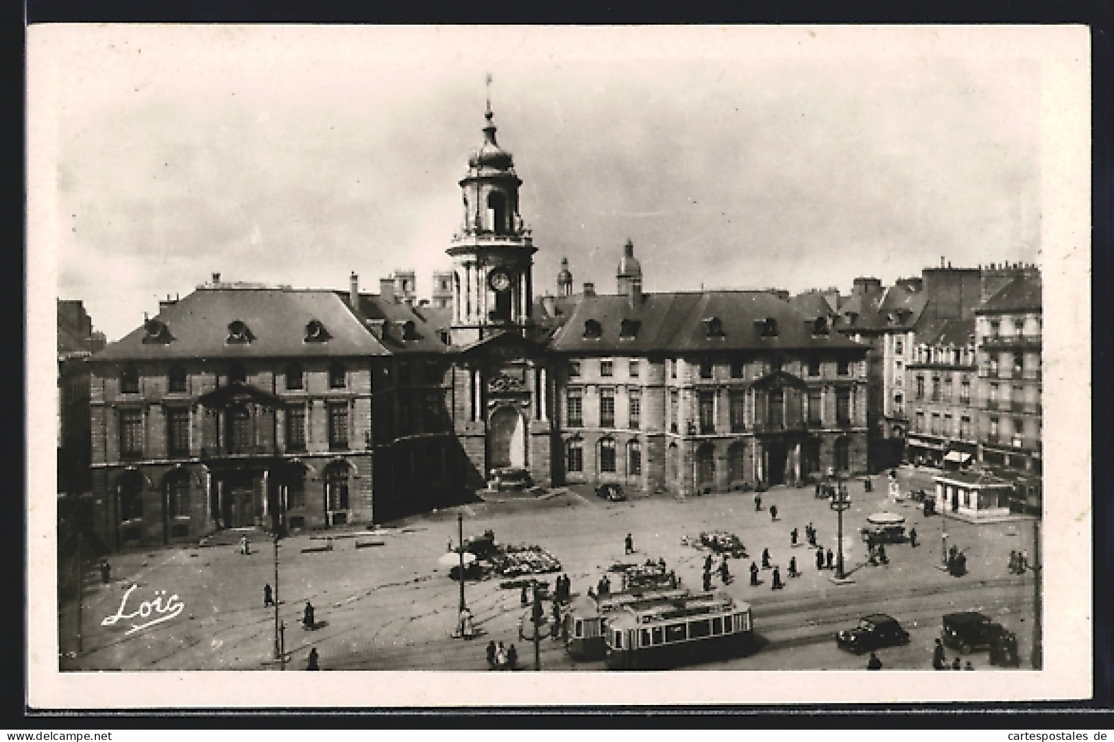 CPA Rennes, L Hotel De Ville, Tramway  - Rennes