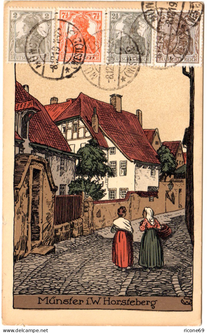 Münster I.W. Horsteberg, 1919 Gebr. Künstler-AK - Other & Unclassified