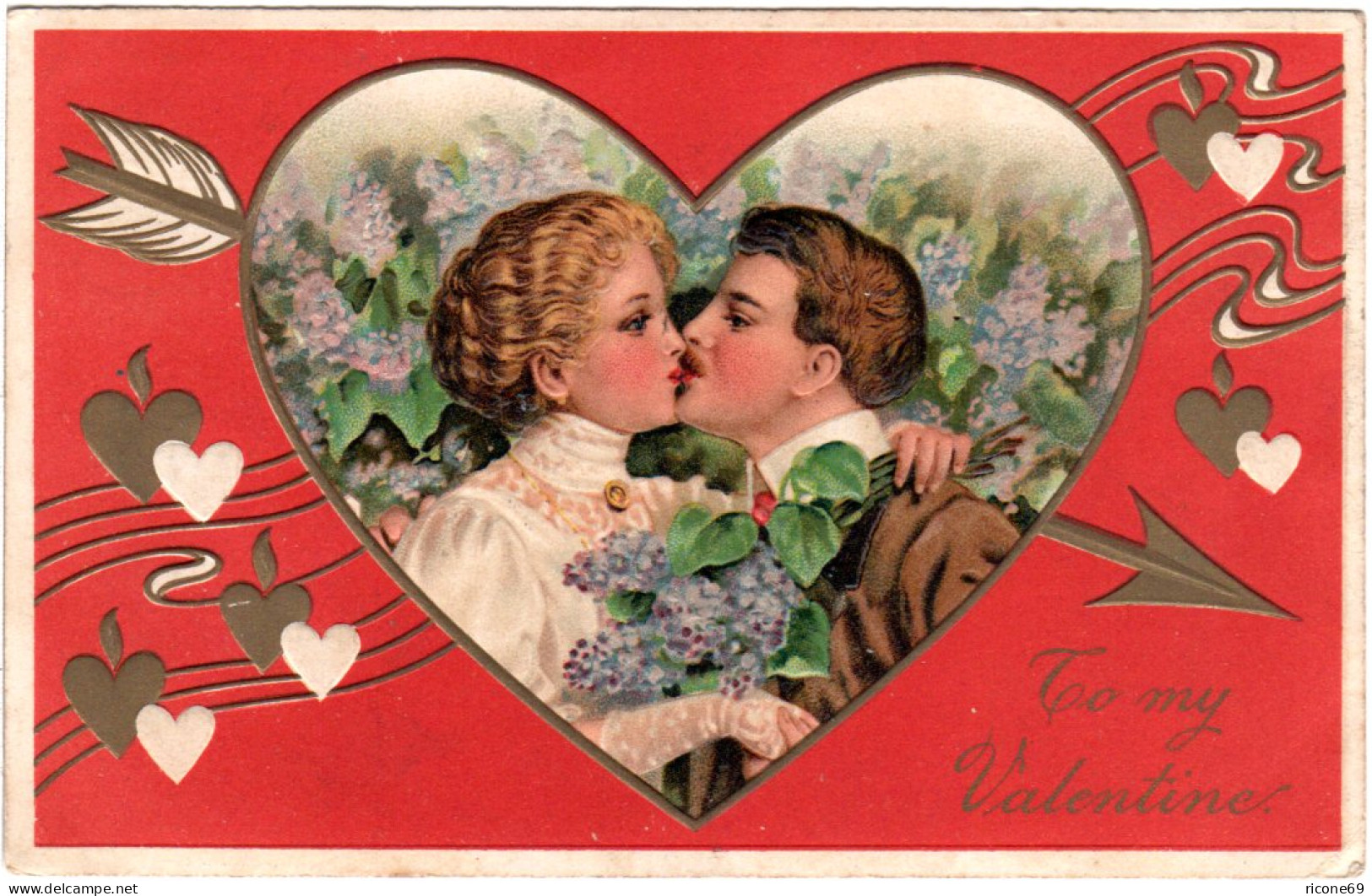 To My Valentine, 1911 Gebr. Präge-Farb-AK - Other & Unclassified
