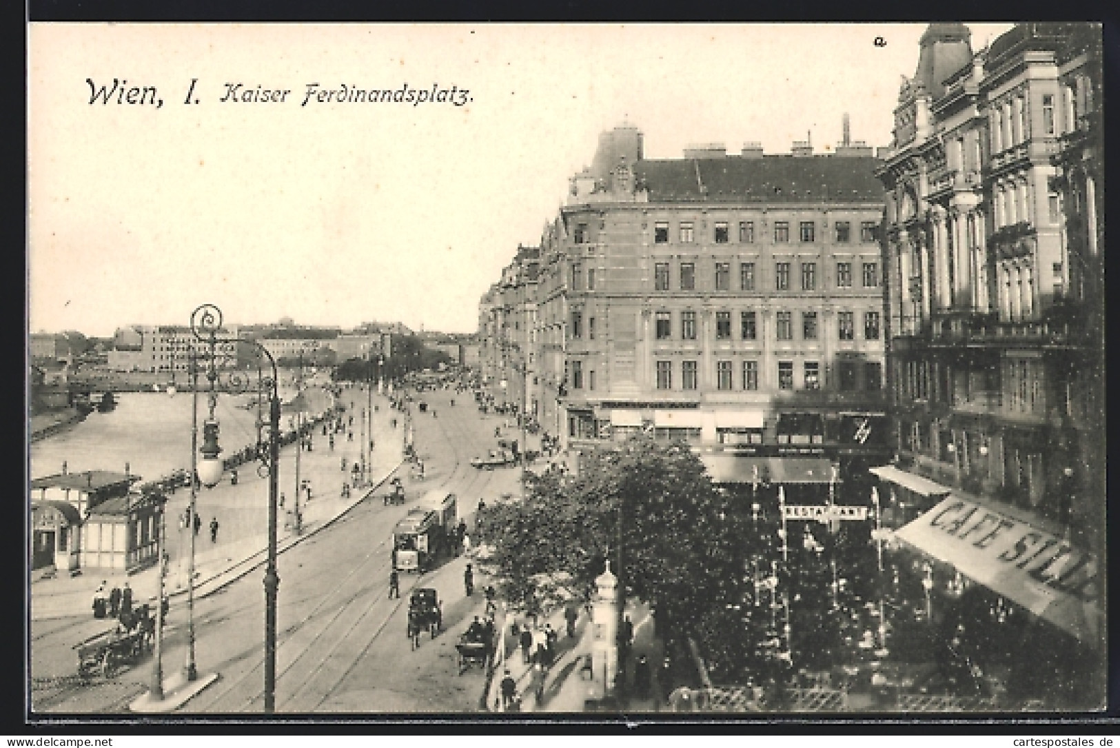 AK Wien, Strassenbahnverkehr Auf Dem Kaiser-Ferdinands-Platz  - Tram