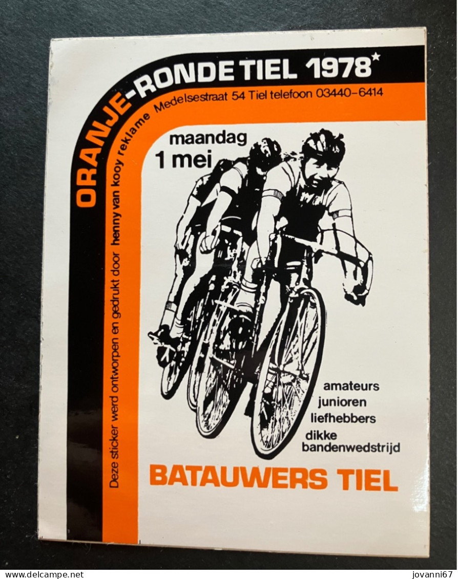 Tiel - Sticker - Cyclisme - Ciclismo -wielrennen - Radsport
