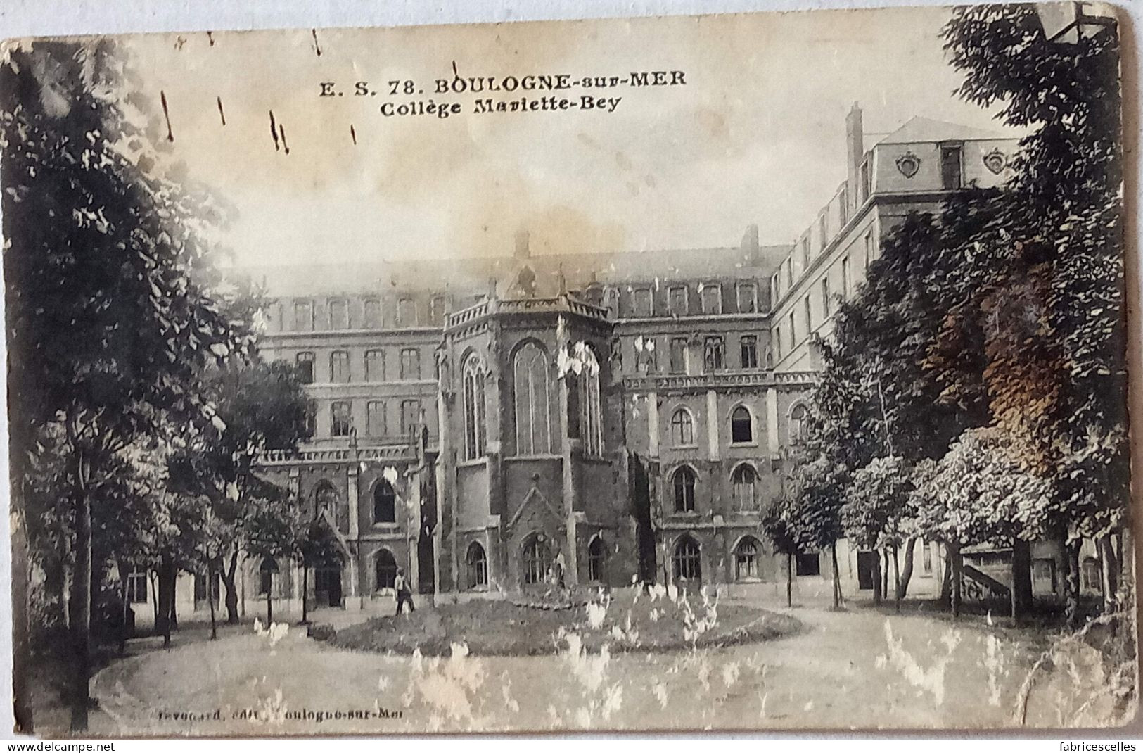 CPA Circulé 1914 , Boulogne Sur Mer (Pas De Calais) - Collège Maviette-Bey.   (115) - Boulogne Sur Mer
