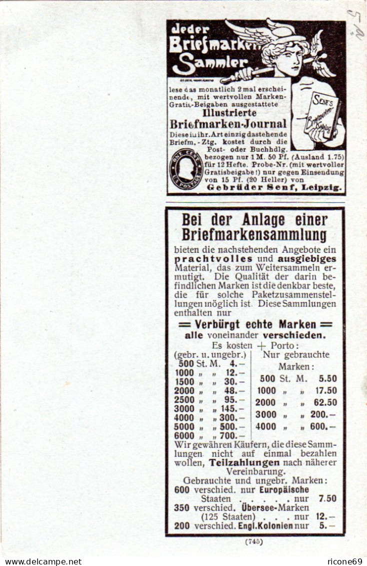 DR PZD 1X, Ungebr. 3 Neben 2 Pf. Ganzsache M. Reklame Gebr. Senf Leipzig - Autres & Non Classés