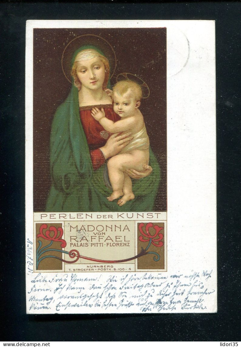 "MADONNA VON RAFFAEL" 1901, Color-AK "Perlen Der Kunst", Sehr Gut Erhalten (L2024) - Vierge Marie & Madones
