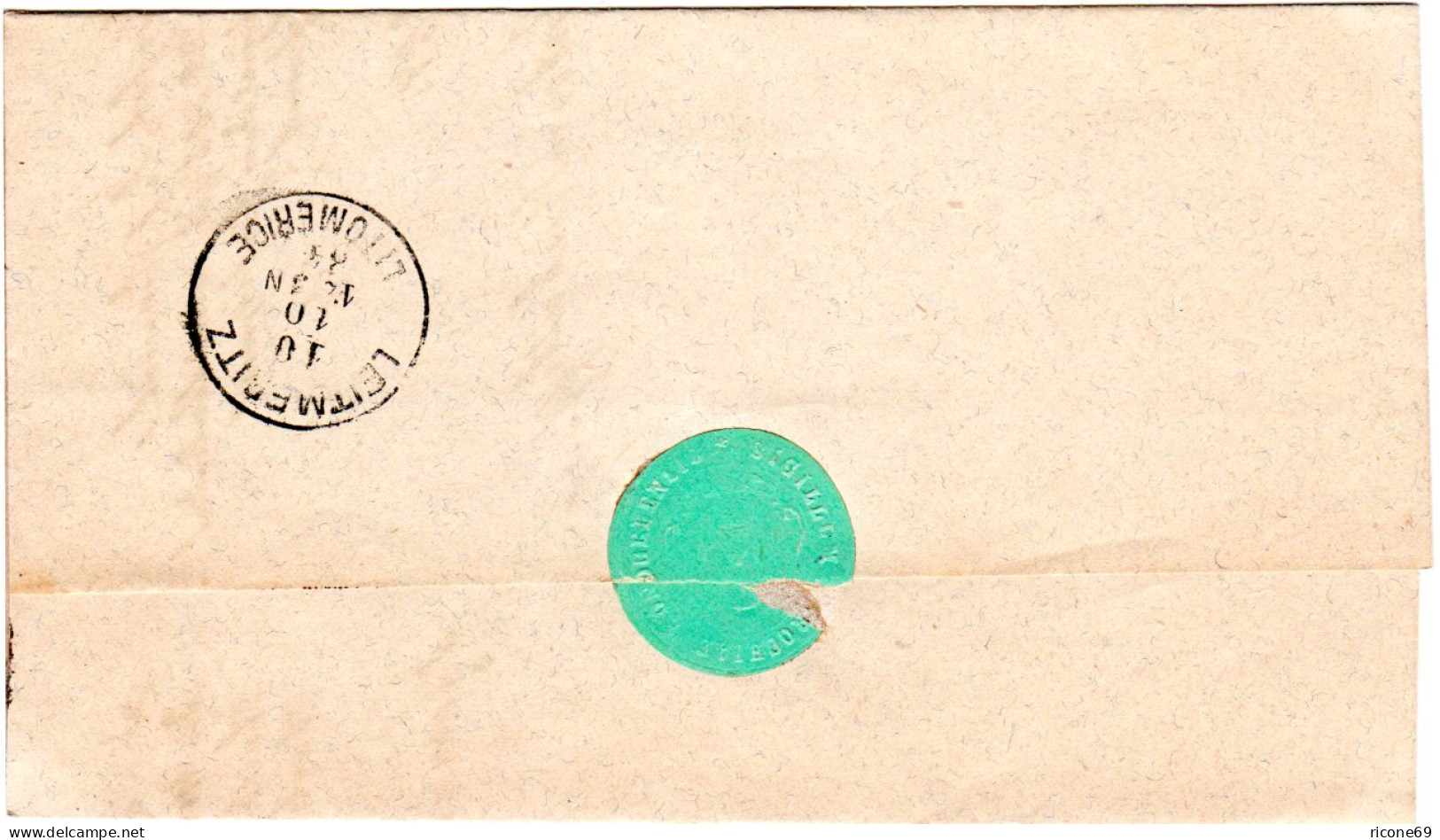 Österreich 1884, Böhmen-Fingerhutstpl. GRABER Klar Auf Brief N. Leitmeritz - Lettres & Documents