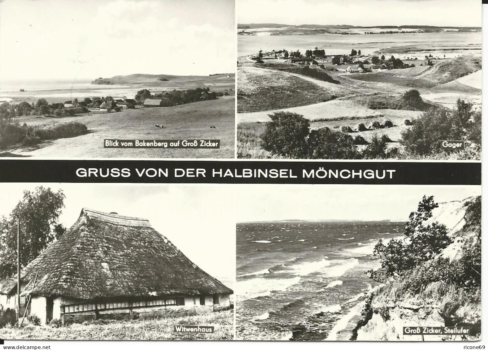 Gruss Von Der Halbinsel Mönchgut, Gebr. Mehrbild Sw-AK - Other & Unclassified