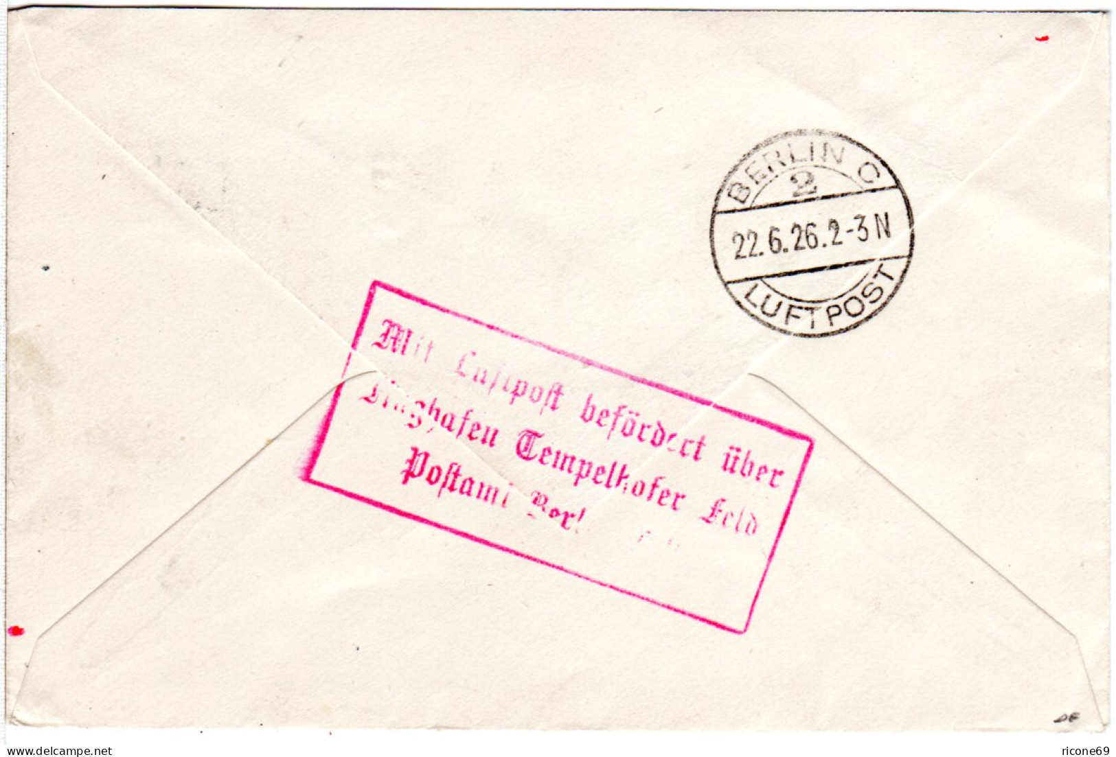 Schweden 1926, Paar 15 öre Auf Luftpost Brief Malmö-Berlin M. Rs. Ank.Stpl. - Briefe U. Dokumente